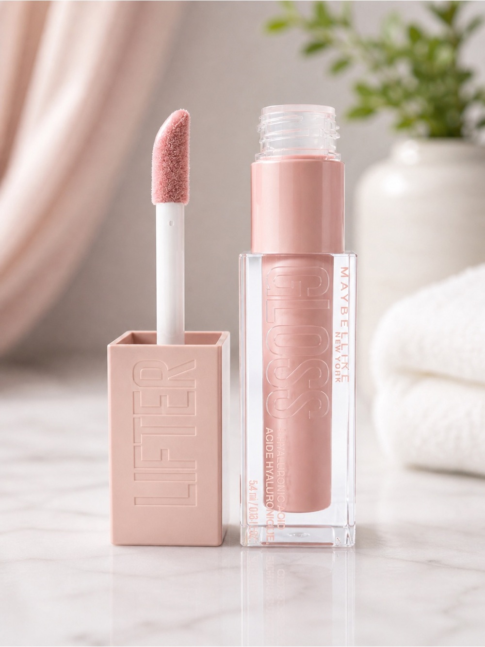 Maybelline Lifter Gloss Ice 002 Hydrating Lip Gloss Hyaluronic Acid Shine